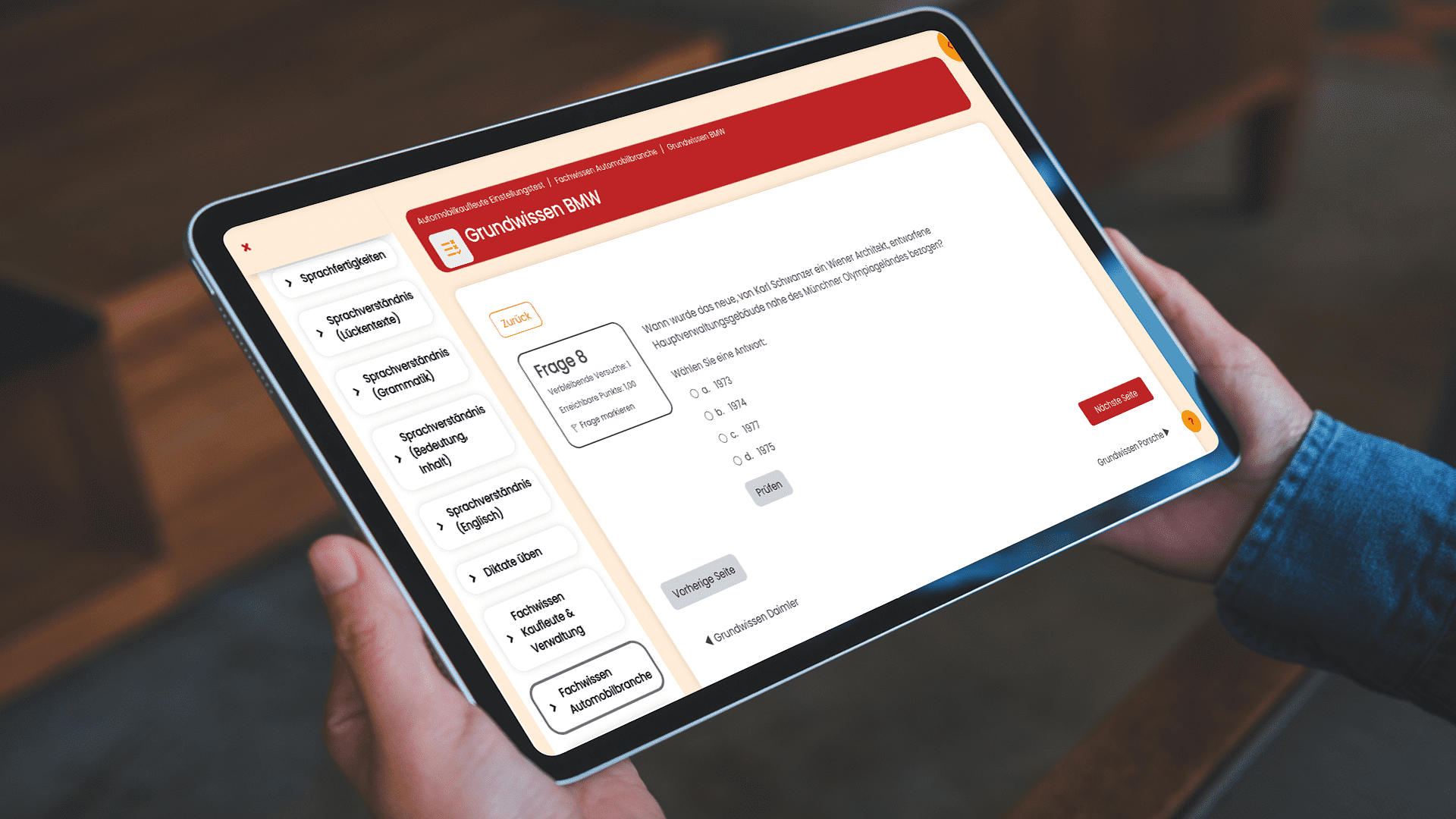 Automobilkaufleute Einstellungstest